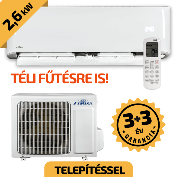 Fisher Nordic 2,6/4,1 kW  A+++/A+++ beszereléssel együtt*