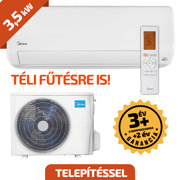 Midea All Easy Pro 3,5 kW  A++/A+ beszereléssel együtt*